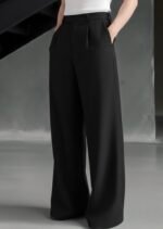 90s Formal Vintage baggy pant black