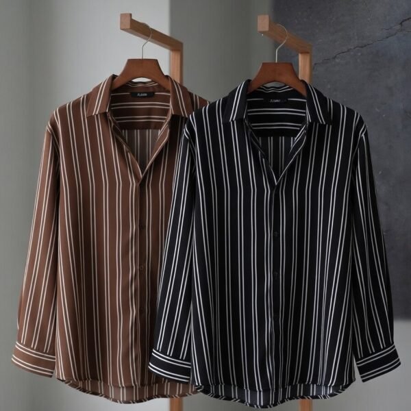 full sleeve strip black, deep coffe combo