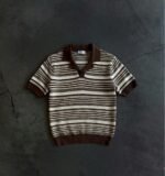 knit polo chocolate