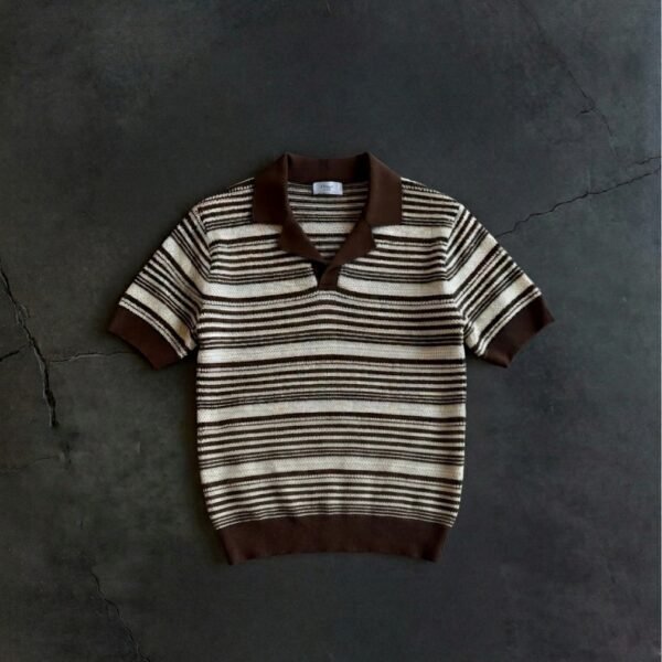 knit polo chocolate