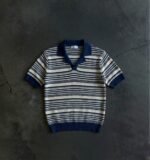 knit polo navy blue