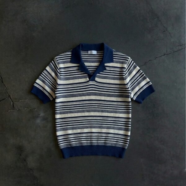 knit polo navy blue