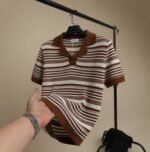 knit polo chocolate