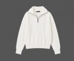 solid sweater in off white