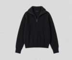 solid sweater in black