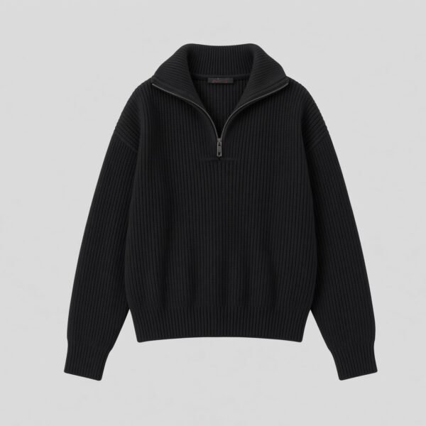 solid sweater in black
