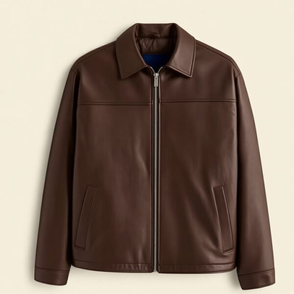 Leather jackets in chocolate