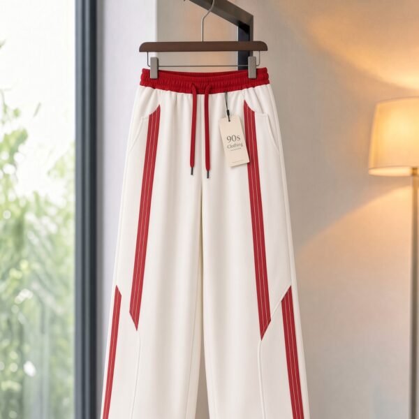 trackpant baggy joggers in off white