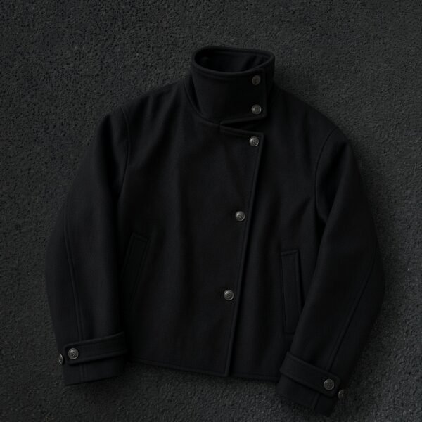 Imported China Flannel Woolen Jackets in black