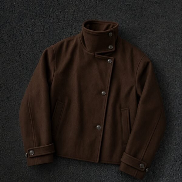 Imported China Flannel Woolen Jackets in coffe