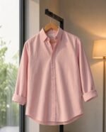 full sleeve shirt in baby pink