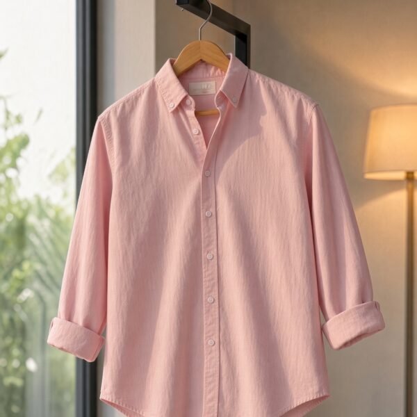 full sleeve shirt in baby pink