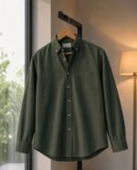 full sleeve shirt in deep green
