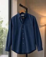 full sleeve shirt in navy blue