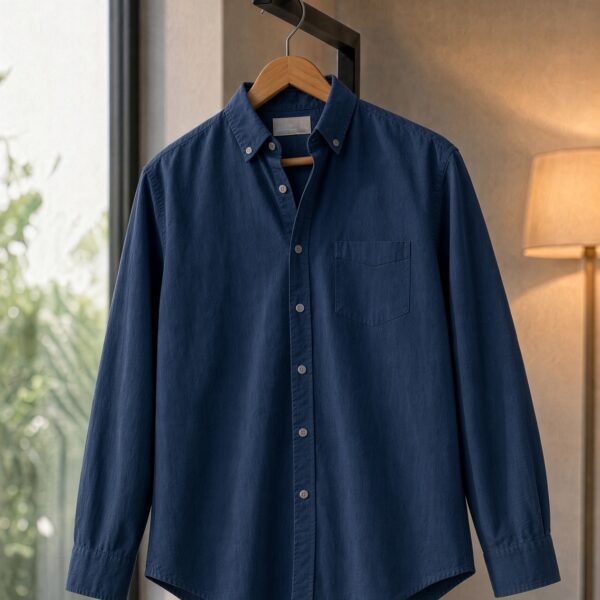 full sleeve shirt in navy blue