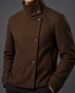 Imported China Flannel Woolen Jackets in coffe - Image 2